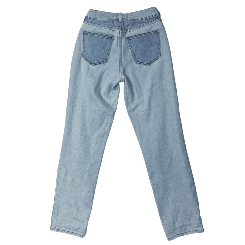 Pacsun Blue Cream Two Tone Color Block Patch Work… - image 5